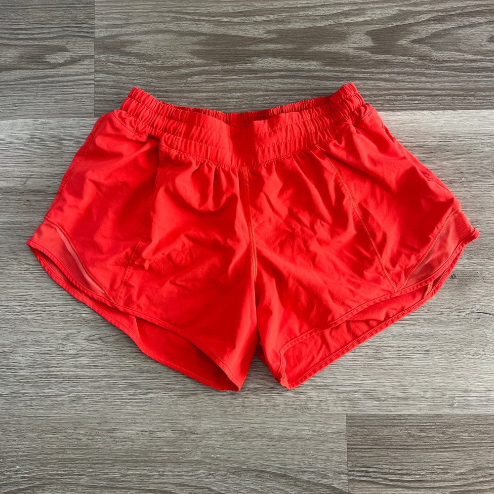 Lululemon Hotty Hot Short. Hot Heat Orange. Size 8.